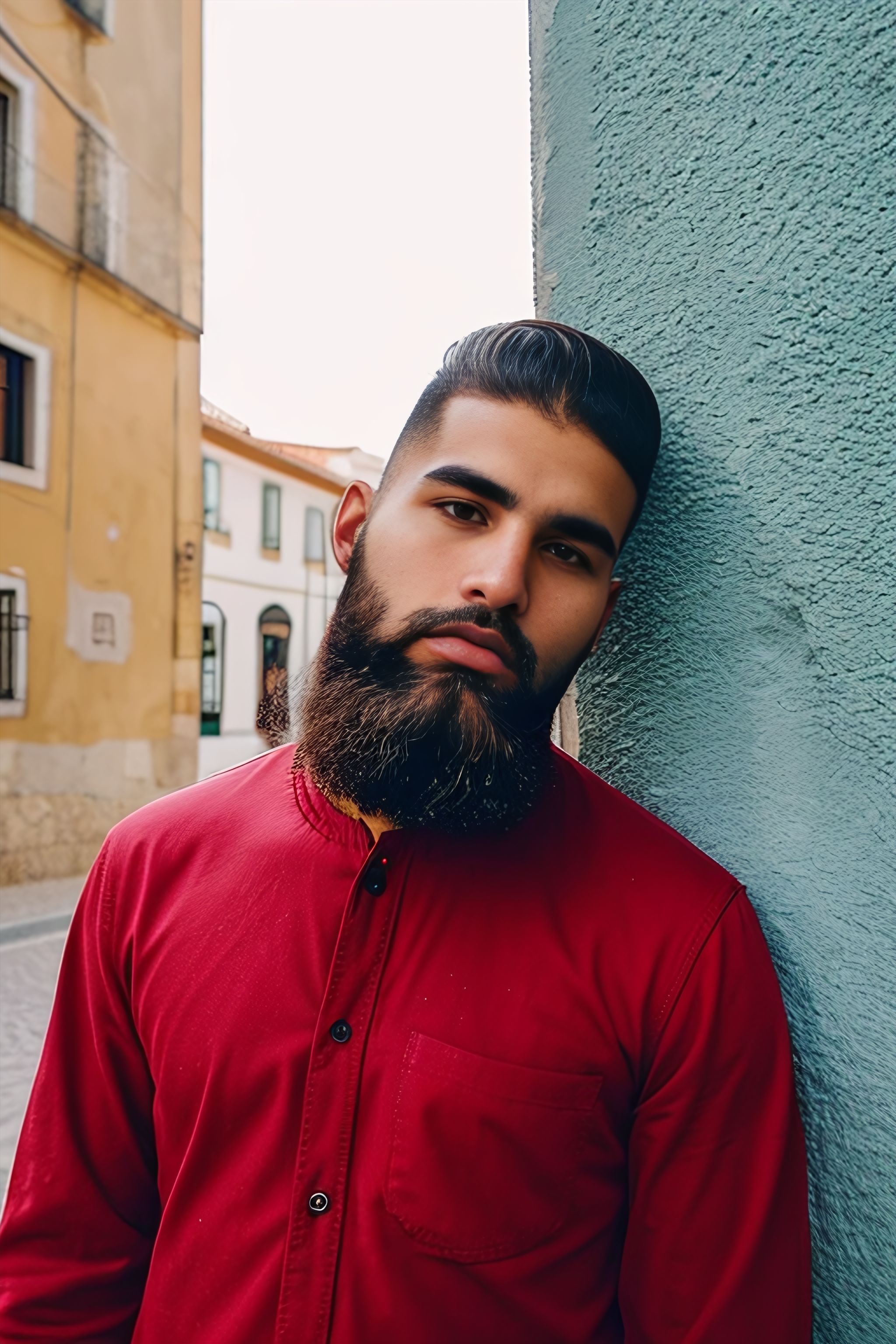 Portrait generated with Stable Diffusion.